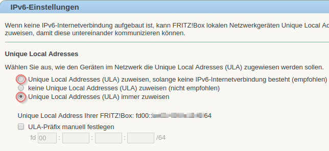 FRITZ configuration